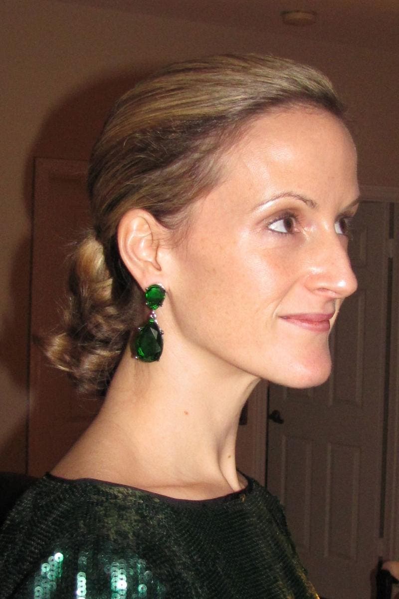 Emerald Drop Earrings From Kenneth Jay Lane 138235 The Emerald Drop Earrings From Kenneth Jay Lane 138235 The Runway