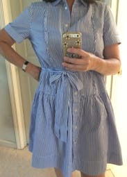 Graff Pinstripe Pleated Dress main image 1