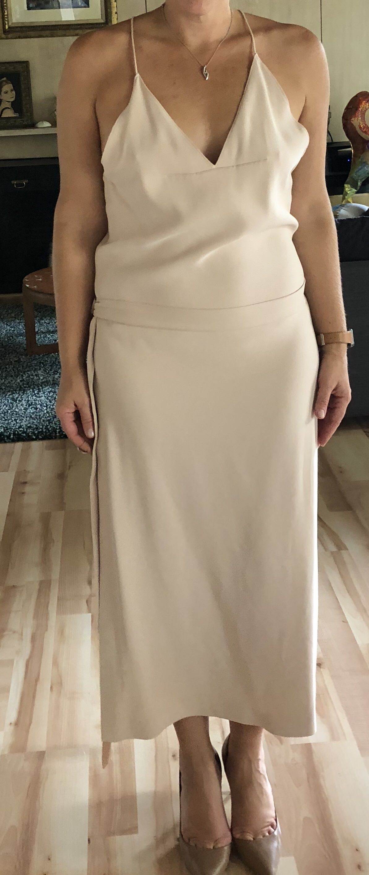 Blush Minimalist Dress By Cedric Charlier For 135 The Runway